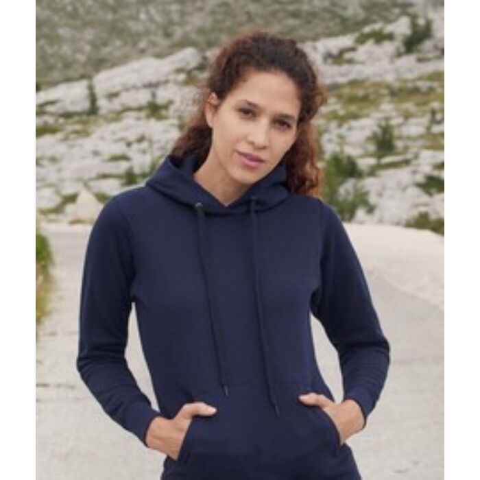 FRUIT OF THE LOOM LADY-FIT CLASSIC HOODED SWEAT NŐI PULÓVER