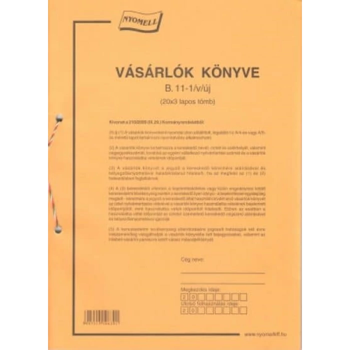VÁSÁRLÓK KÖNYVE