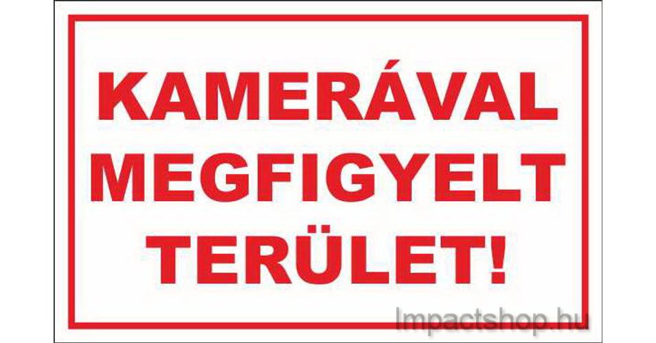 Kameraval Megfigyelt Terulet 160x100 Mm Matrica Feliratok Impactshop